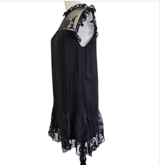 VELVET BY GRAHAM ; SPENCER Marsh Embroidered Black Dress - Picture 7 of 7